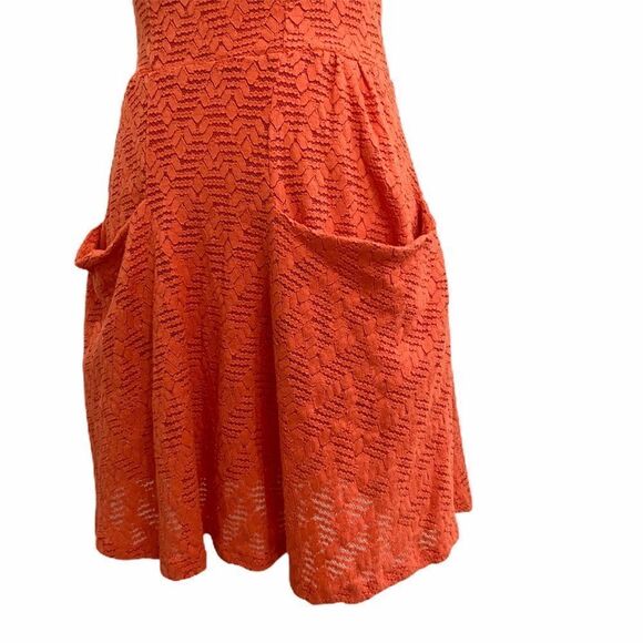 Free People Lace Poppy Dress Persimmon Orange - Picture 8 of 13